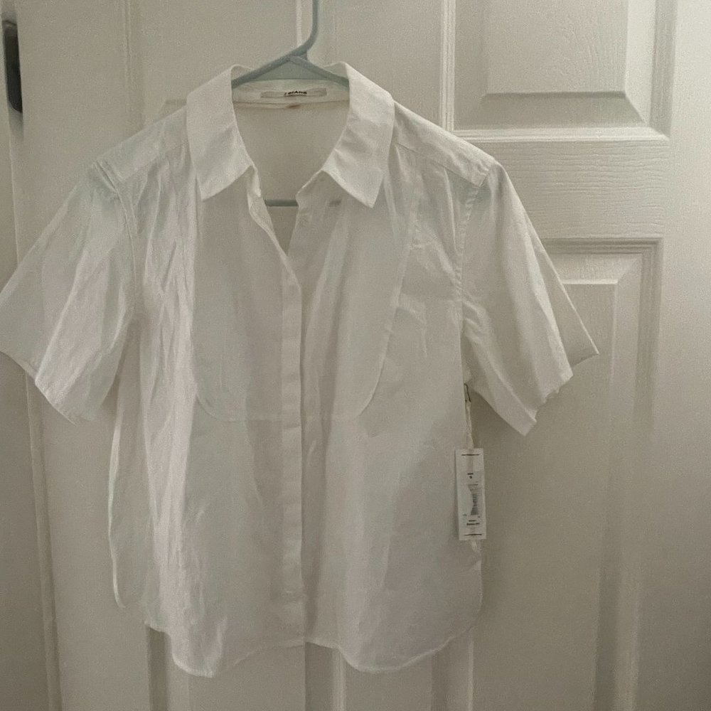 J Brand NWT Women's White Button Down Top Size Small